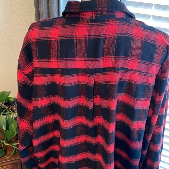 Red and black flannel dress - Picture 4 of 8